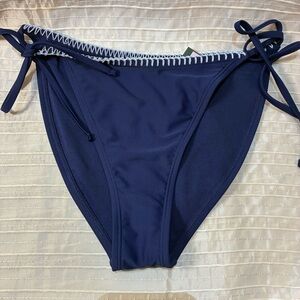 Wild Fable Navy Bikini Bottom with White Trim